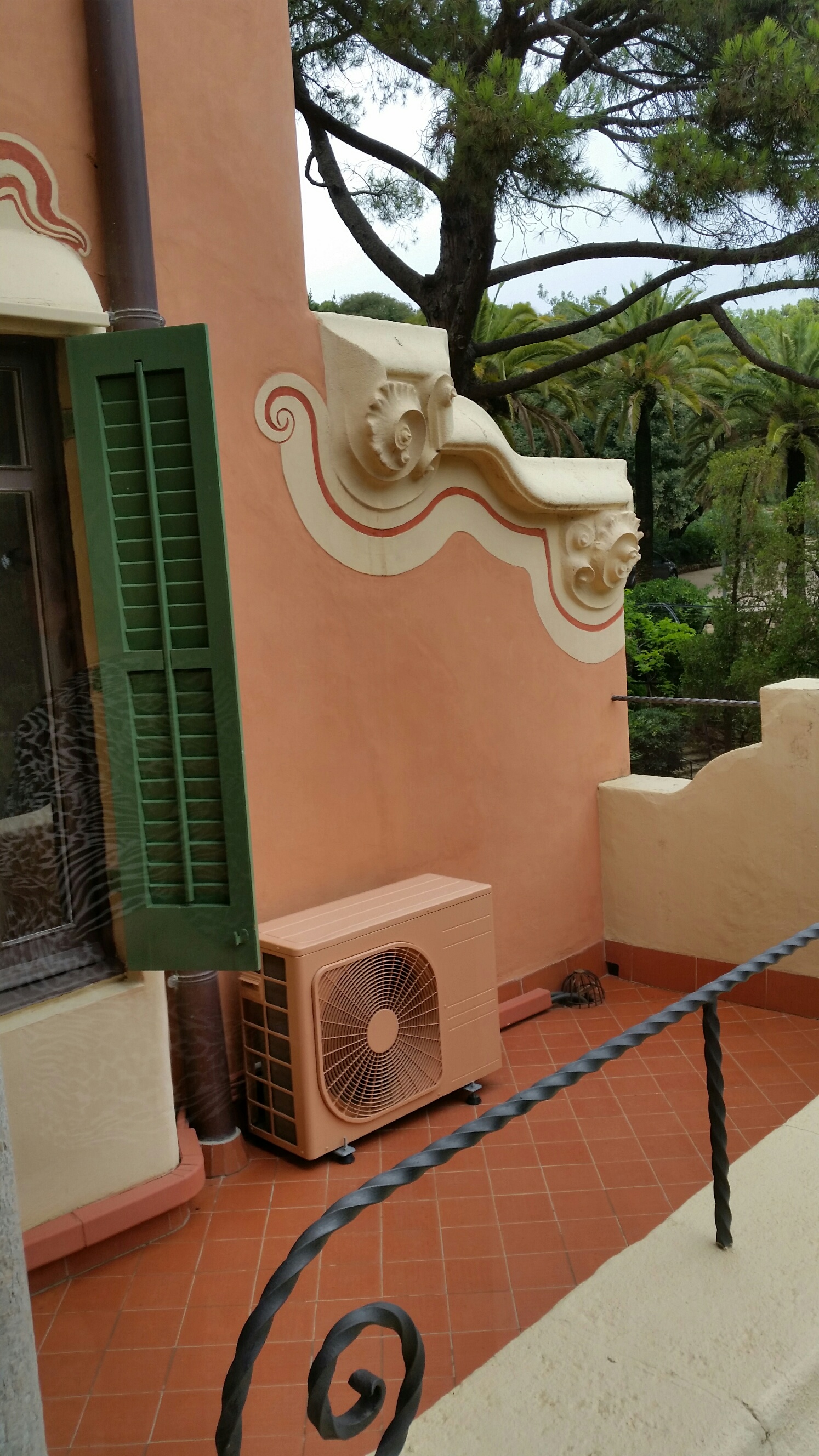 mini split AC unit at historic Gaudi House